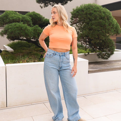 URSIDE PEACH CROP TOP