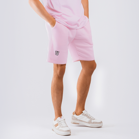 Pink sweat shorts